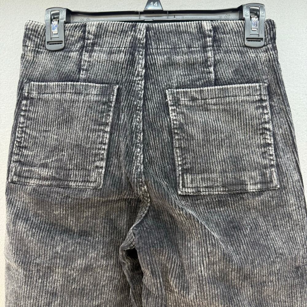 Pol by Anthropologie Corduroy Pants Women's S Black Patch Pockets Wide Flare Leg - Picture 4 of 13